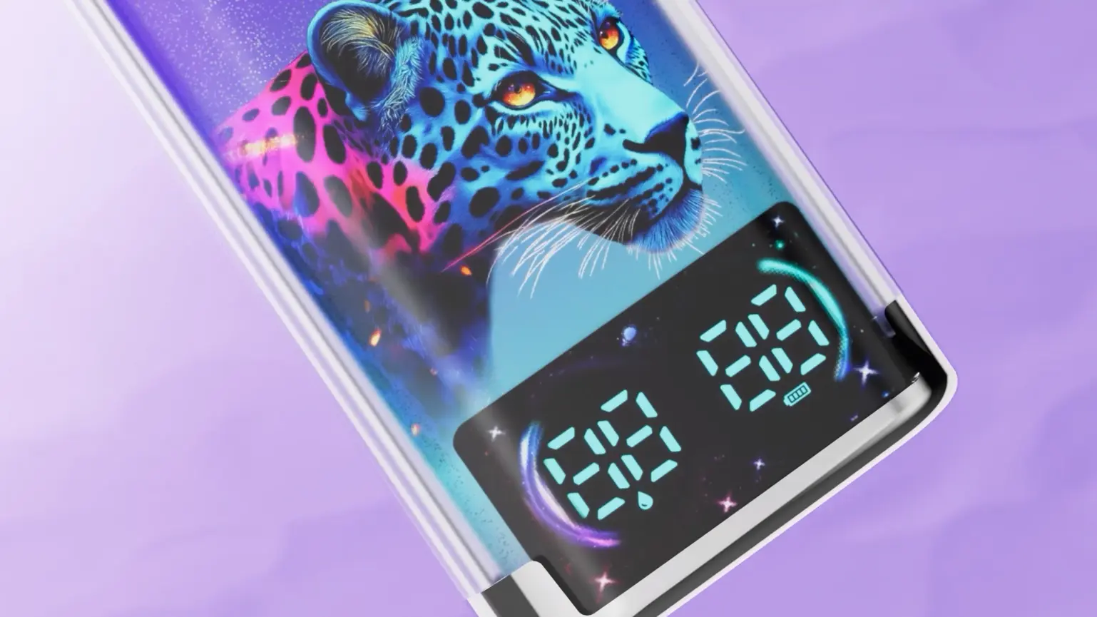 Fumot Leopard 40K RGB-Lichteffekte im transparenten Gehäuse